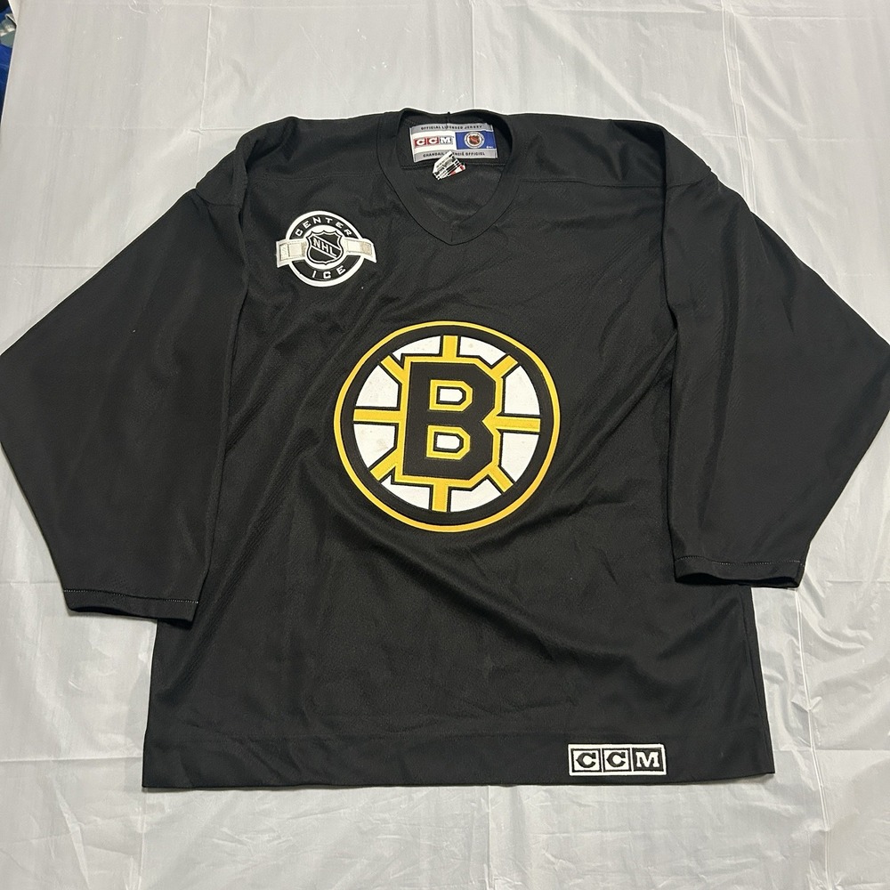 Vintage CCM Boston Bruins Jersey Adult Large 90s Black Single Stitch